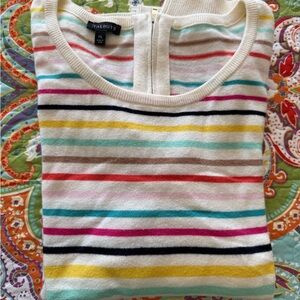 Talbots Multicolor Striped Knit Sweater